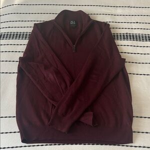 Jos. A. Bank Burgundy Zip-Up Sweater